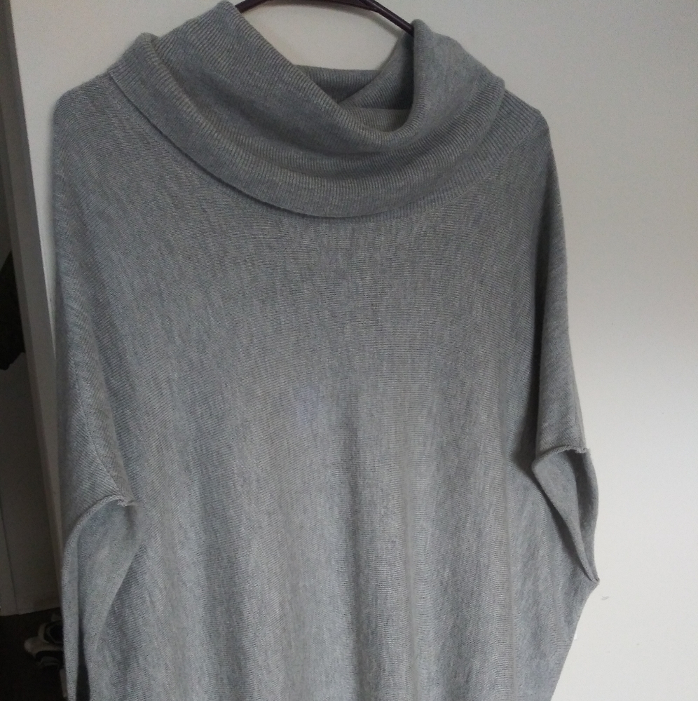 Joan Vass sleeveless gray sweater